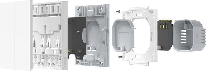 Actual product image Xiaomi Smart Wall Switch H1 White With Neutral, Double Rocker (Zigbee)