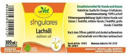 Image du produit cdVet Huile de saumon singulière (Senior, Adulte, 1 pcs, 500 g)