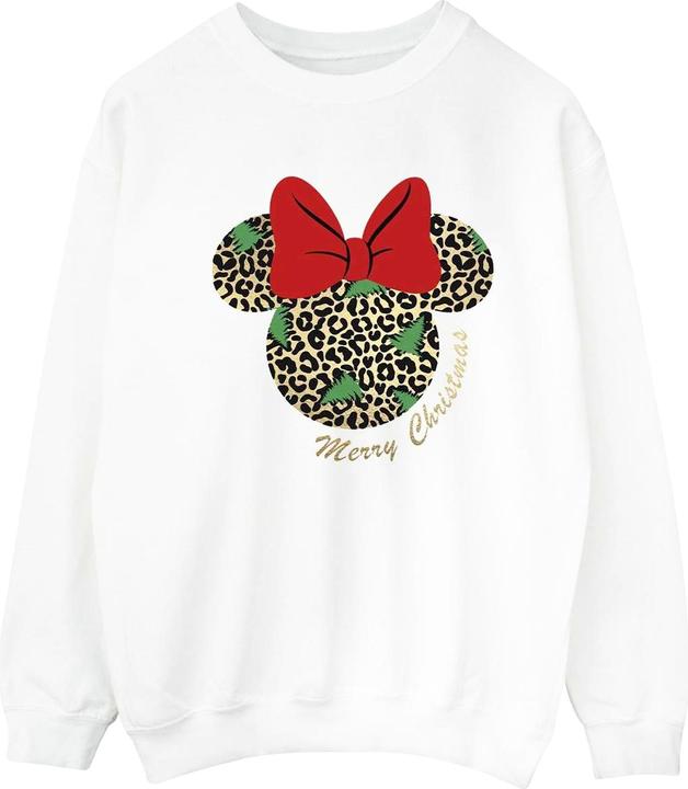 Disney Minnie Mouse Leopard Christmas Sweatshirt (XL)