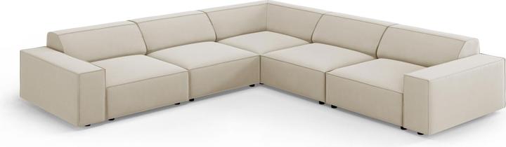 Actual product image Micadoni Velvet Symmetrical Corner Sofa, "Jodie", 6 Seats, 287x287x70Made in Europe (Corner sofa)