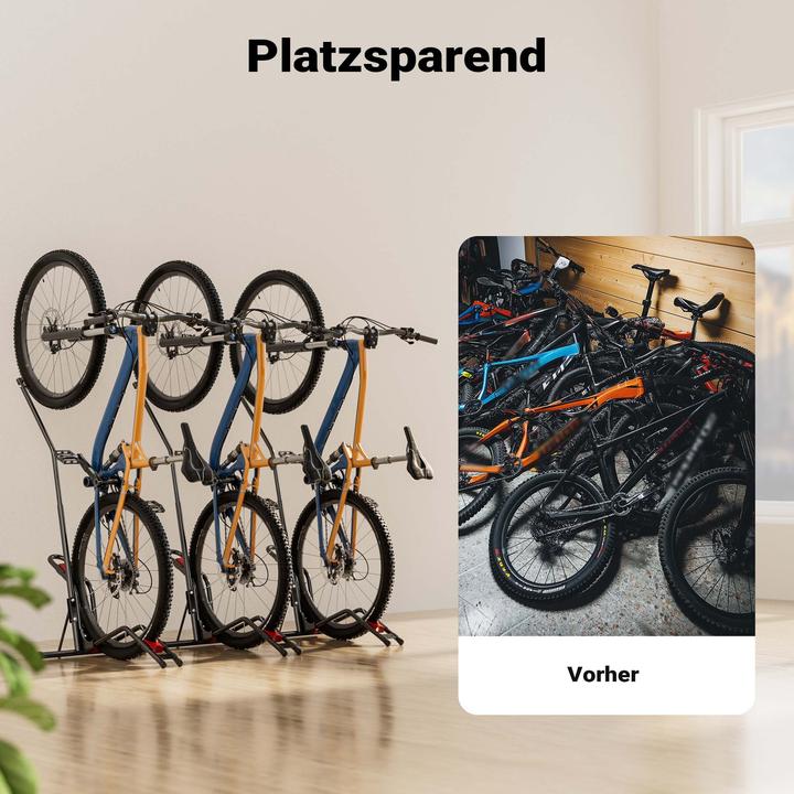Produktbild Wiltec Fahrradständer vertikal 51x11x120cm Universal Fahrradhalter freistehend