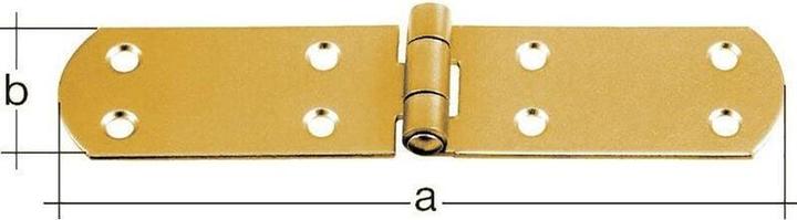 Immagine prodotto Alberts Cerniera a scatola francese 140 x 35 mm zincata, strato spesso passivato (Cinghie per casse, 20 pz.)