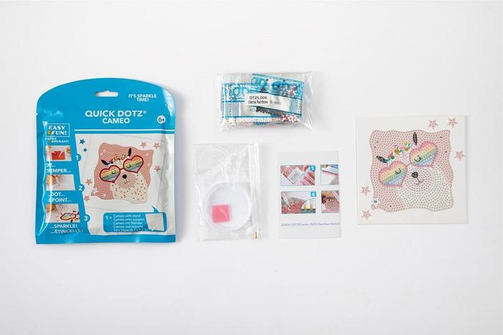 Actual product image Diamond Dotz Llama rainbow