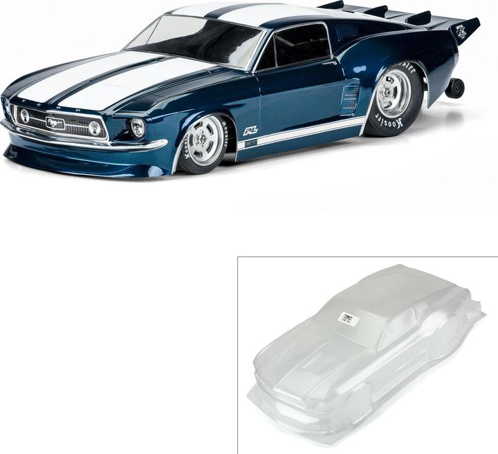 Produktbild Proline Karosserie Ford Mustang 1967 Drag unlackiert, 1:10