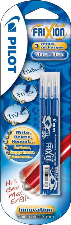 Actual product image Pilot Frixion refill set of 3 blue (Refill, Blue, 0.40 mm)
