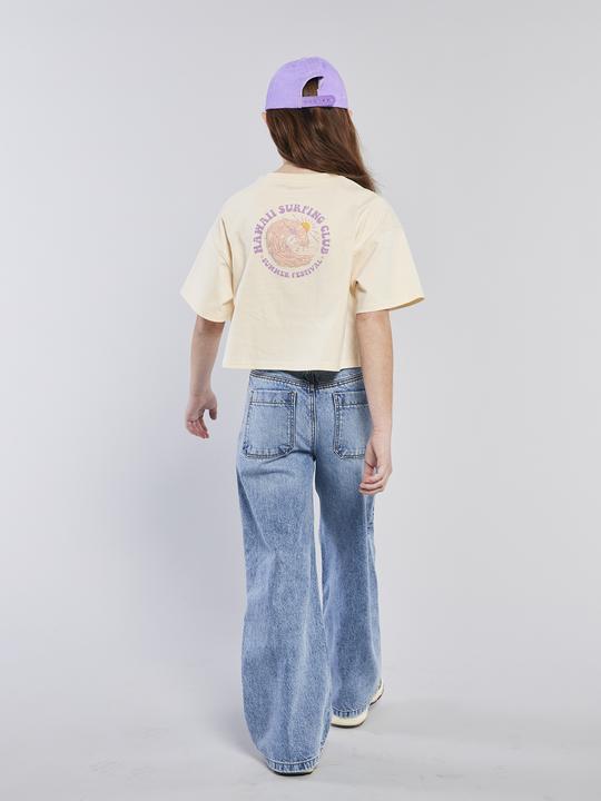 Actual product image Jonen Girls' loose-fit jeans with used effect (128)