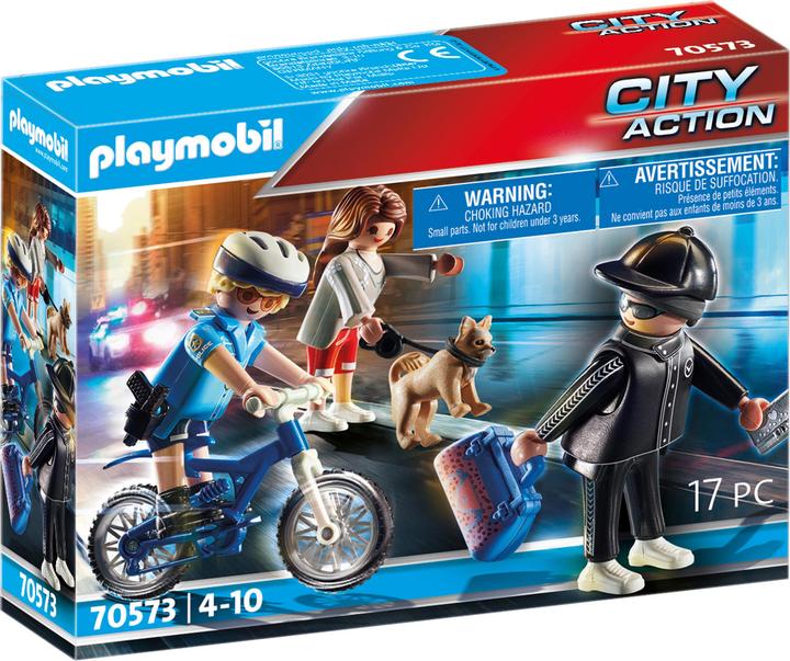 Produktbild Playmobil Polizei-Fahrrad: Verfolgung des Taschendiebs (70573, Playmobil City Life)