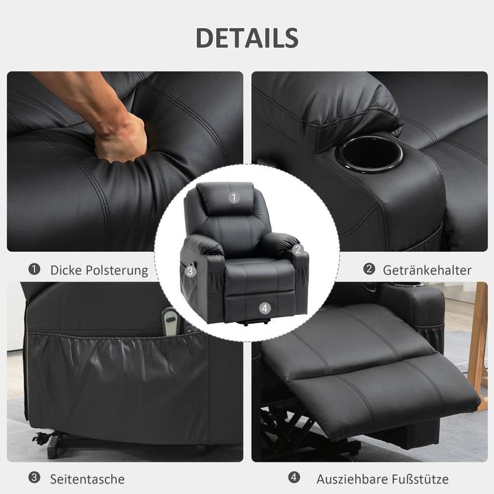 Image du produit Homcom Massagesessel mit Liegefunktion