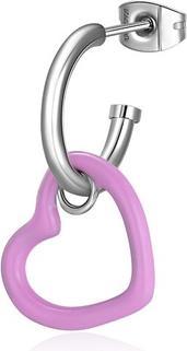 Produktbild Sagapo S'Agapo Single Steel Earring With Pink Heart 2in1 Vibes Svb30