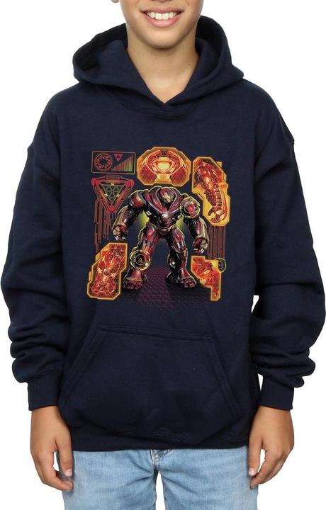 Image du produit - Sweat à capuche AVENGERS INFINITY WAR HULKBUSTER BLUEPRINT - Garçon (140, 146)