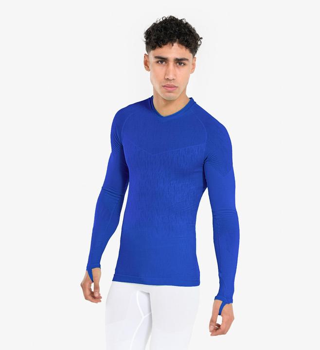 Image du produit Kipsta T-shirt fonctionnel de football à manches longues pour femmes et hommes - Keepdry bleu indigo (XXL)