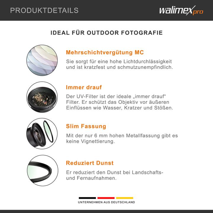 Actual product image Walimex UV filter slim MC (95 mm, UV filter, 95 mm)