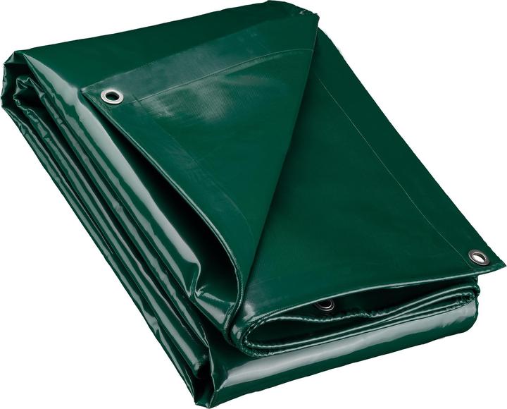 Produktbild Wiltec Abdeckplane wetterfest dunkelgrün 4x5m Polyester Gartenplane 650g/m² Ösen (4 x 5 m)