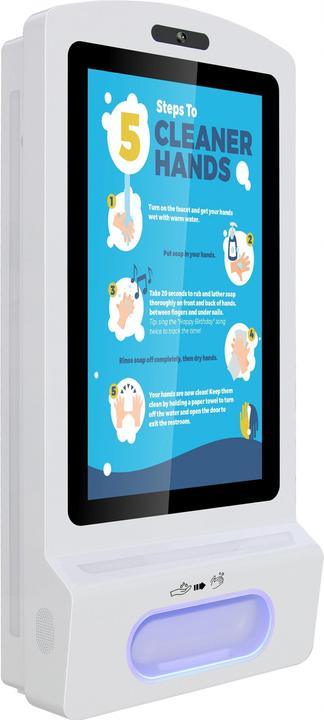 Image du produit Allnet Écran 21 pouces, terminal kiosque de désinfection, Android 7, RK3288, couleur blanc oh. Pied (21", 8 Go, Blanc)