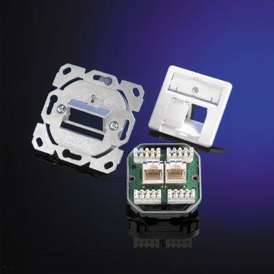 Actual product image Telegärtner Junction box AMJ45 8/8 K Up/50 Cat.6A pearl white RAL 1013, 2xRJ45