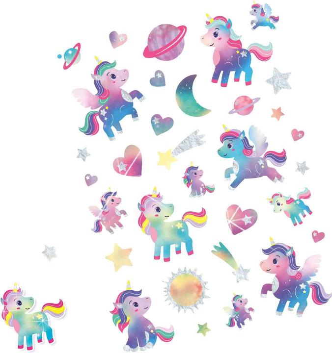 Actual product image Ses Creative Unicorn Tattoos Galaxy