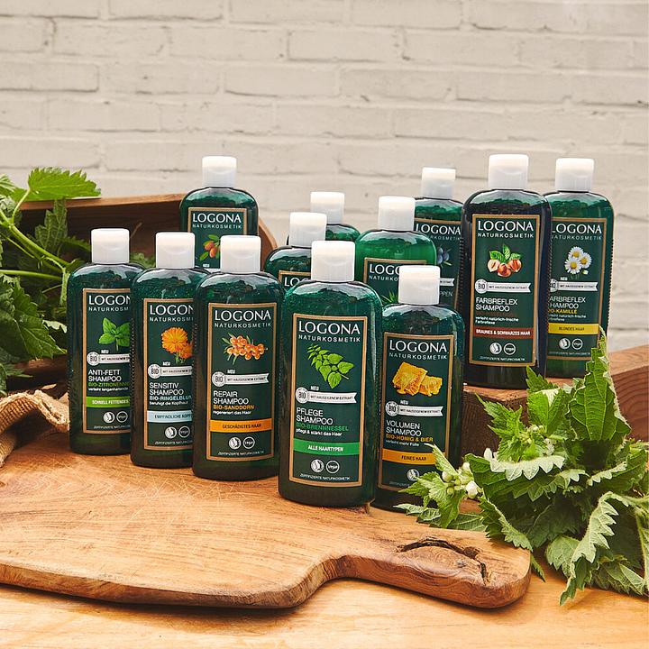Produktbild Logona Shampoo Volumen Bier & Honig 750 ml (750 ml, Flüssiges Shampoo)