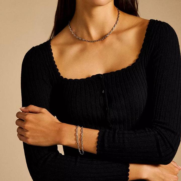 Immagine prodotto Fossil Bracciale Heritage (33.50 cm, Acciaio inossidabile)
