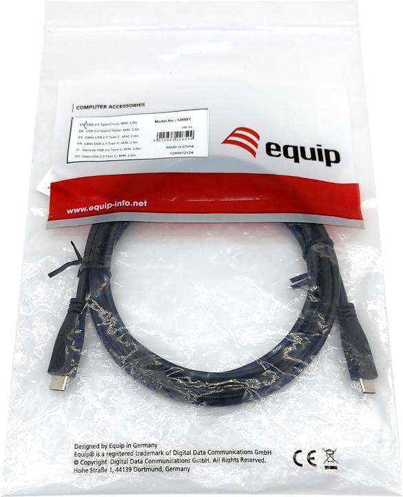 Produktbild equip USB Kabel 2.0 C -> C St/St (2 m, USB 2.0)