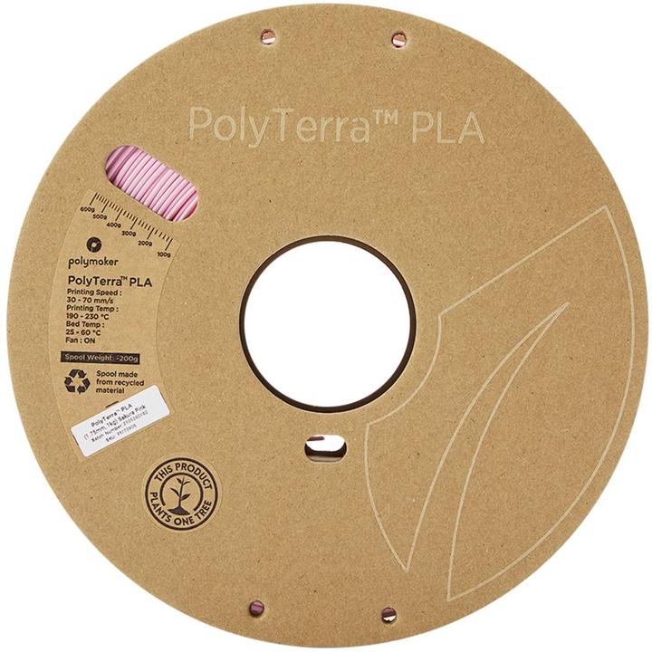 Actual product image Polymaker PolyTerra (PLA, 1.75 mm, 1000 g, Rose)