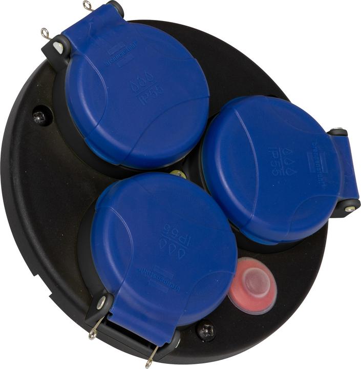 Produktbild Brennenstuhl Steckdoseneinsatz, CH Stecksystem IP55, 3x T13 Steckdosen inkl. Thermostat und Dichtung
