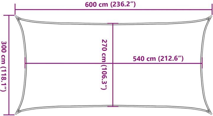 Actual product image VidaXL Sonnensegel (300 x 600 cm)