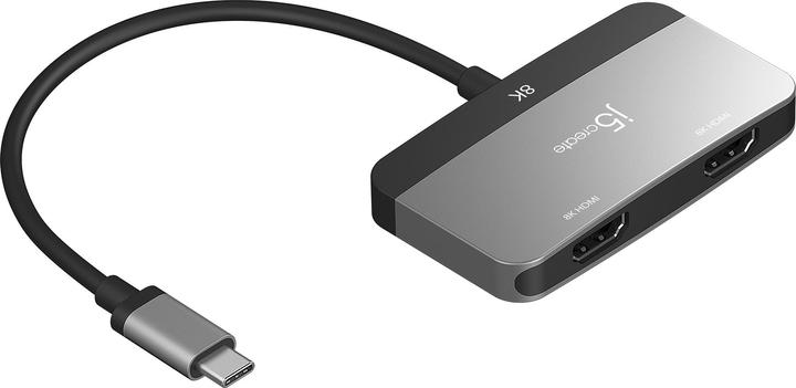 Image du produit j5Create JCA465-N Adaptateur d'écran 8K USB-C® vers double HDMI™ (USB-C, 20 cm)