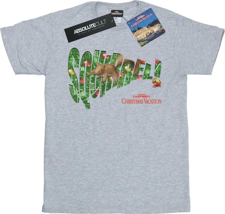 Actual product image National Lampoon´s Vacation Womens/Ladies Squirrel Tree Cotton Boyfriend T-Shirt (3XL)