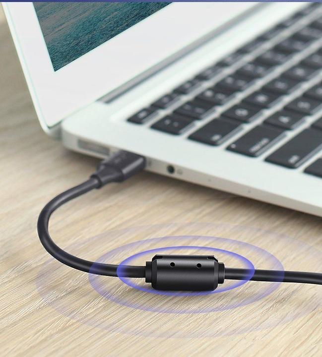Productafbeelding Ugreen USB Type B printerkabel (mannetje) - USB 2.0 (mannetje) 480 Mbps 1,5 m zwart (US135 10350) (1.50 m, USB 2.0)