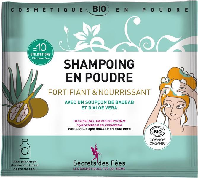 Produktbild Secrets des Fées BIO-Shampoopulver stärkend & nährend Baobab & Aloe Vera - 30g - (Flüssiges Shampoo)