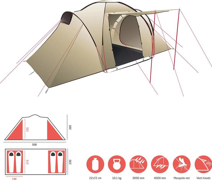 Actual product image Grand Canyon Atlanta 4 (Dome tent, 11.15 kg, 4 persons)
