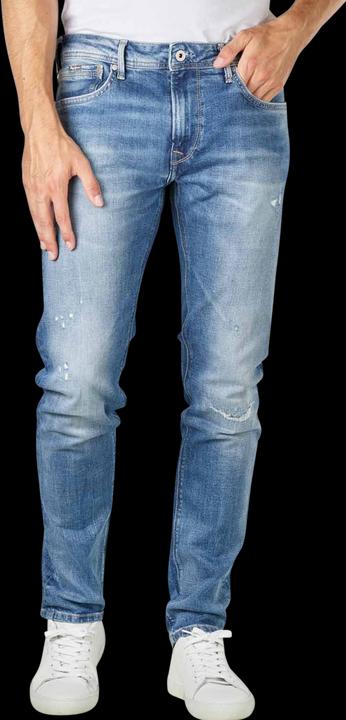 Actual product image Pepe Jeans Stanley Destroyed Tapered Fit Medium Blue (W29/L32)