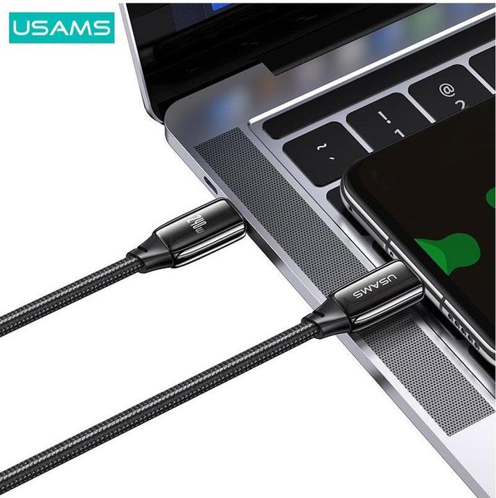 Actual product image Usams Charging Cable Type-C to Type-C - Black (1.20 m, USB 3.1)