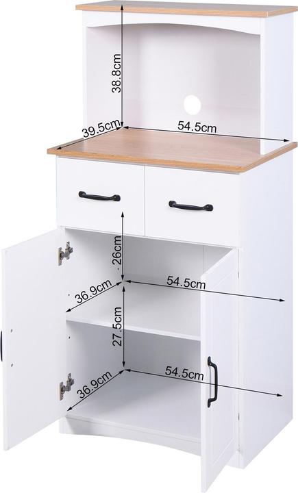Produktbild HTI-Living Küchenschrank Landhausstil Weiss (60 x 120 x 40 cm)