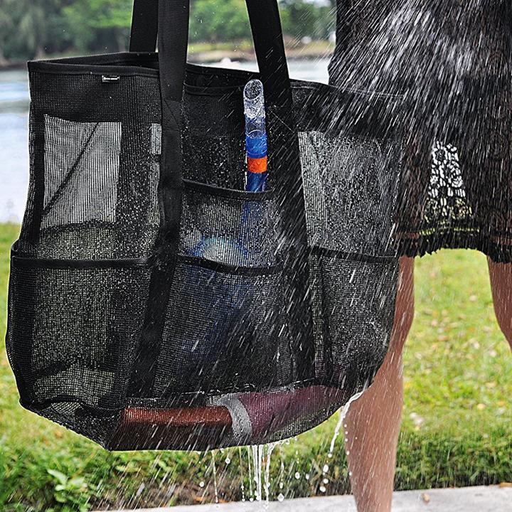 Image du produit Cover-Discount Sac de plage en filet sans sable Sac de bain Filet de rangement