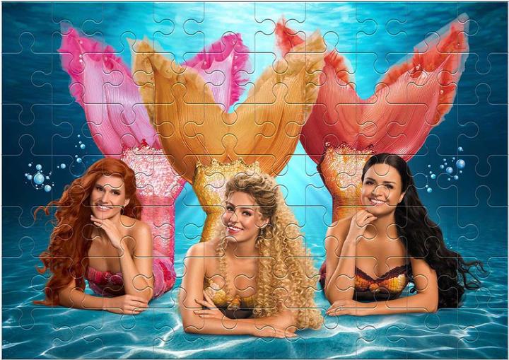 Actual product image K3 jigsaw puzzle with poster - Song of the Mermaid, 70 pieces. (70 pieces)