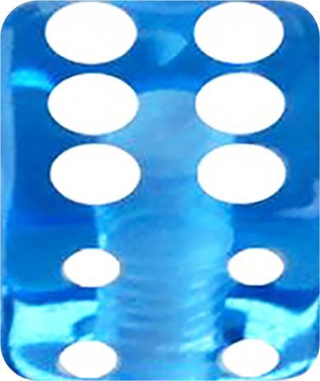 Star Piercing Würfel hellblau transparent (ohne Messing, Acryl)