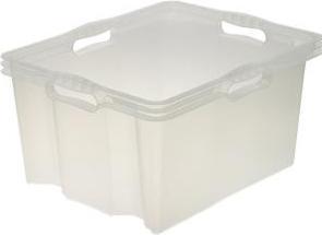 Actual product image OKT Storage box "Multi-Box XL", 24 litres, natural Colour: natural-transparent, empty space-saving (43 x 35 x 23 cm, 24 l)