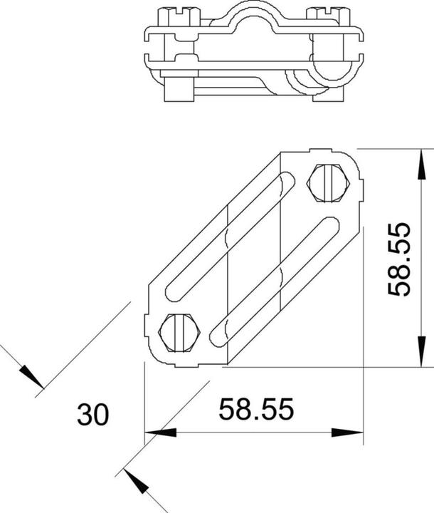 Produktbild OBO Bettermann OBO 250 8-10mm V4A Kreuzverbinder 8-10mm Edelstahl