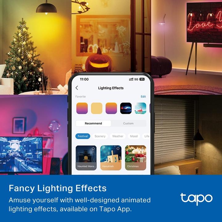 Actual product image TP-Link Smart Light Bulb, E14 Multic. (E14, 4.80 W, 470 lm, 2 x, F)