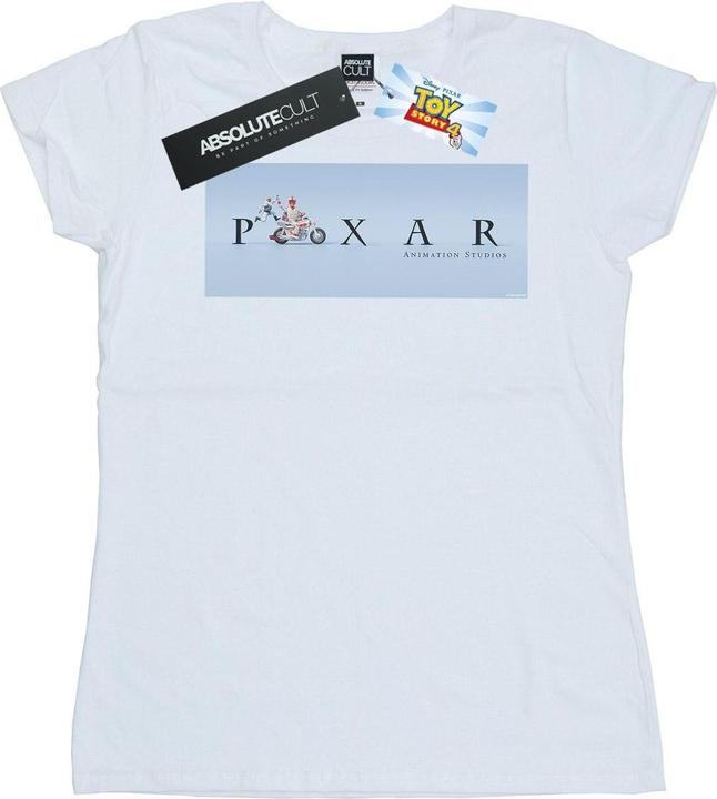 Actual product image Disney Womens/Ladies Toy Story 4 Duke Caboom Pixar Studios Logo Cotton T-Shirt (XL)