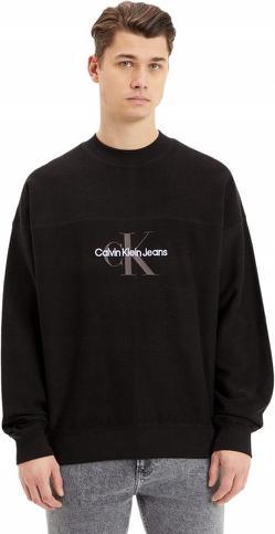 Actual product image Calvin Klein Monologo Textured Crew men's sweatshirt (L)