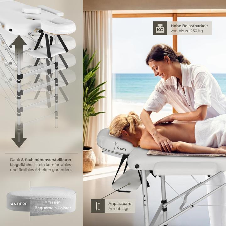 Actual product image tectake 2 zone massage table
