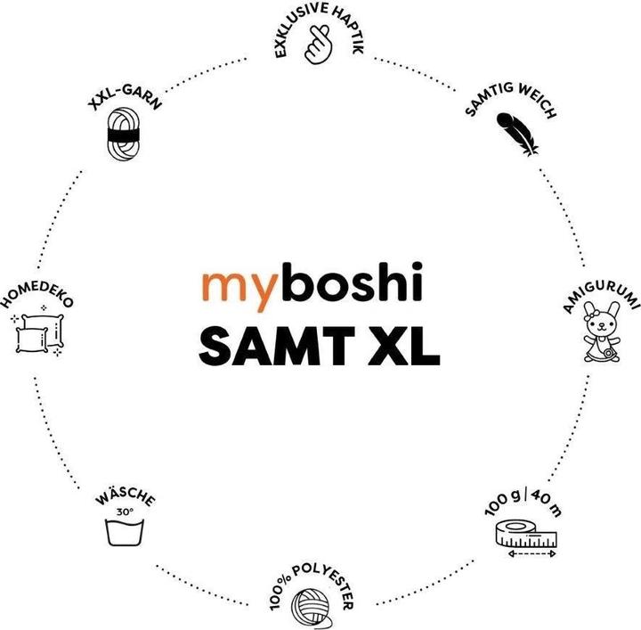 Image du produit Myboshi Wolle Chenille Samt XL Seerose (40 m)