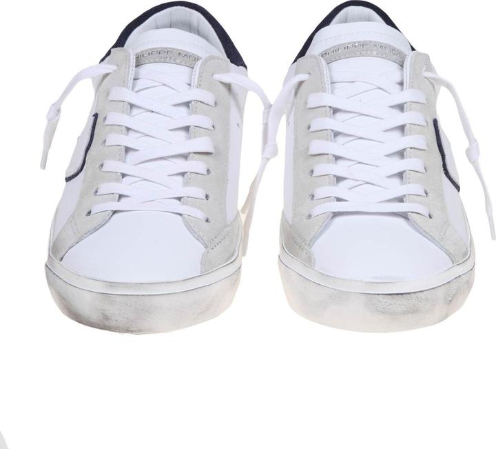 Produktbild Philippe Model prsx low sneakers in white/blue leather (40)