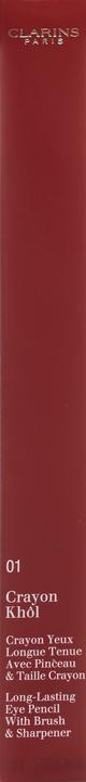 Actual product image Clarins Crayon Khol Long-Brush & Sharpener (01 Carbon Black)