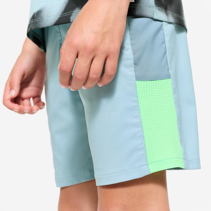 Actual product image Decathlon Shorts Sporthose Kinder atmungsaktiv - blau/grün (12, 13, 14)