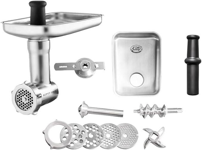 Produktbild Kitty Professional Profi-Fleischwolf "Schredder" - Edelstahl-Fleischwolf inkl. Lochsche...