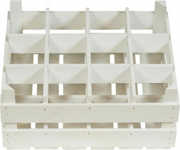 Image du produit Holz Zollhaus Casier à bouteilles en pin, blanc 50 x 40 cm (50 x 40 cm)