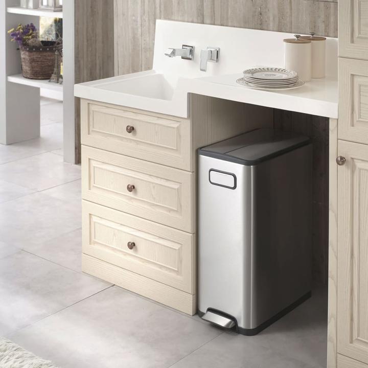 Immagine prodotto EKO Cestino a pedale Ecofly 2x20 litri in acciaio inox (40 l)